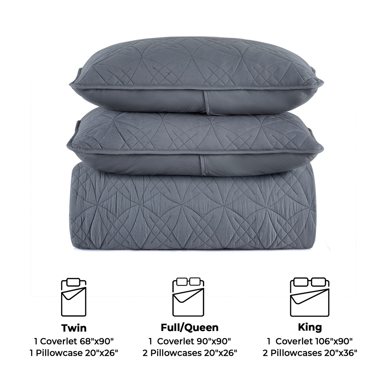 Peace Nest Lightweight Quilt Set 2 Or 3 Pieces Reversible Polyester Twin Full Queen King